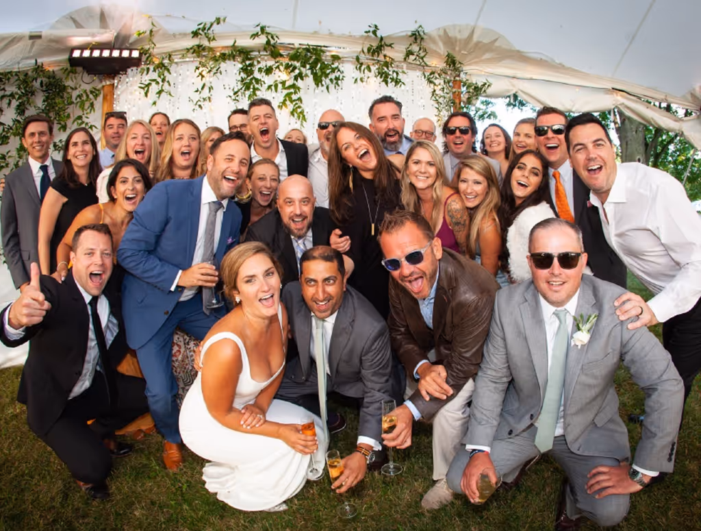 Wedding group celebration